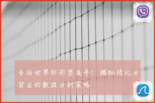 专访世界杯彩票高手:揭秘猜比分背后的数据分析策略
